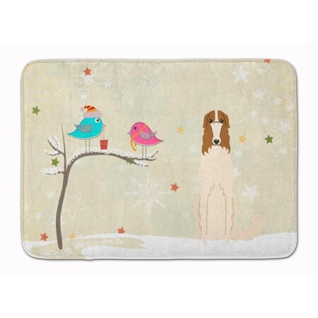 Carolines Treasures Christmas Presents Friends Borzoi Machine Washable Memory Foam Mat BB2495RUG